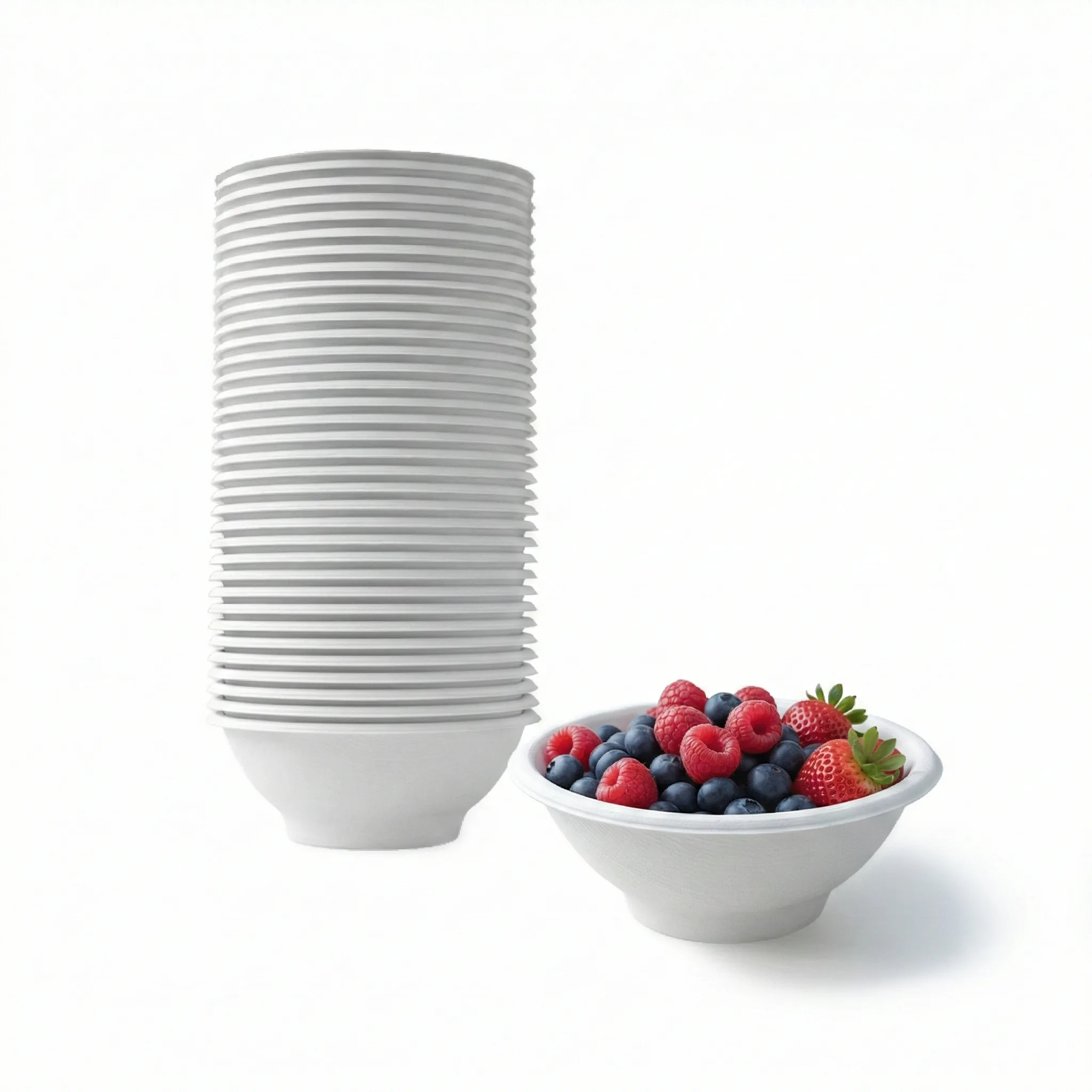 Biodegradable Bowls White - Eco-Friendly & Stylish - 6oz