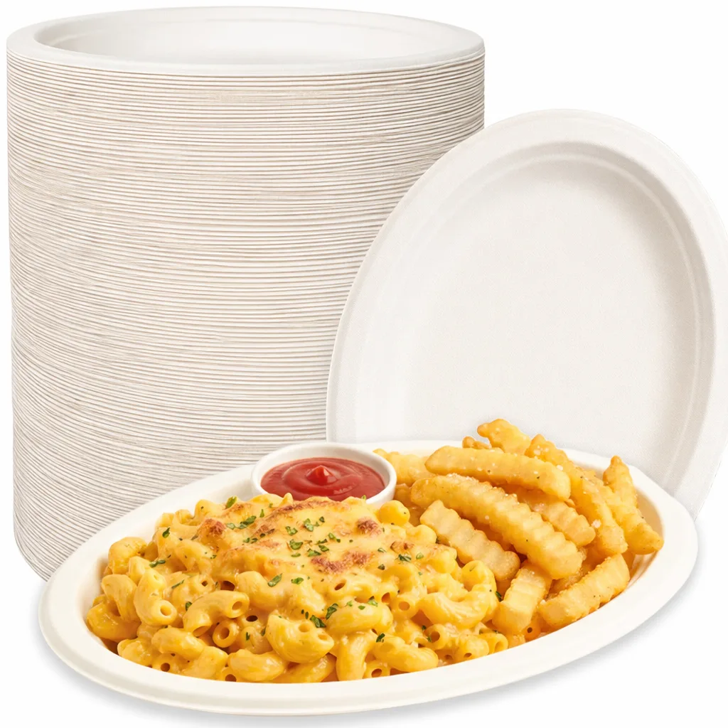 Biodegradable Oval Plates – Compostable & Durable Serving Solution