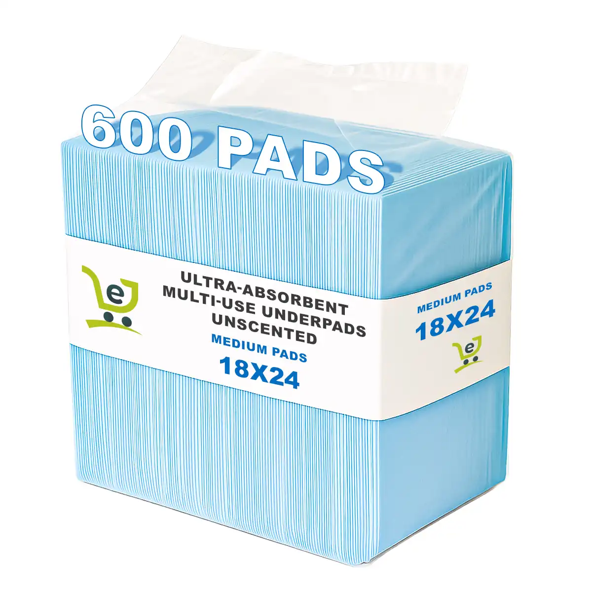 Medium Disposable Bed Underpads 18×24 Inch-600 Count