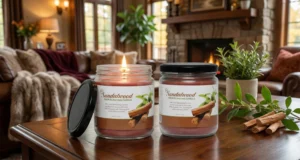 Sandalwood Odor Eliminating Candle for Fresh and Calm Living