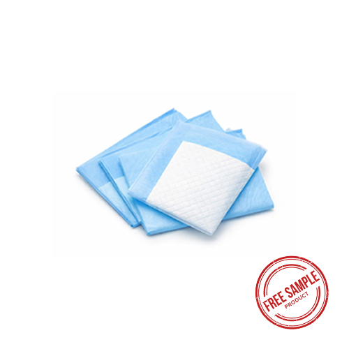 Free sample of small 13x18 inch unscented blue pet training pads